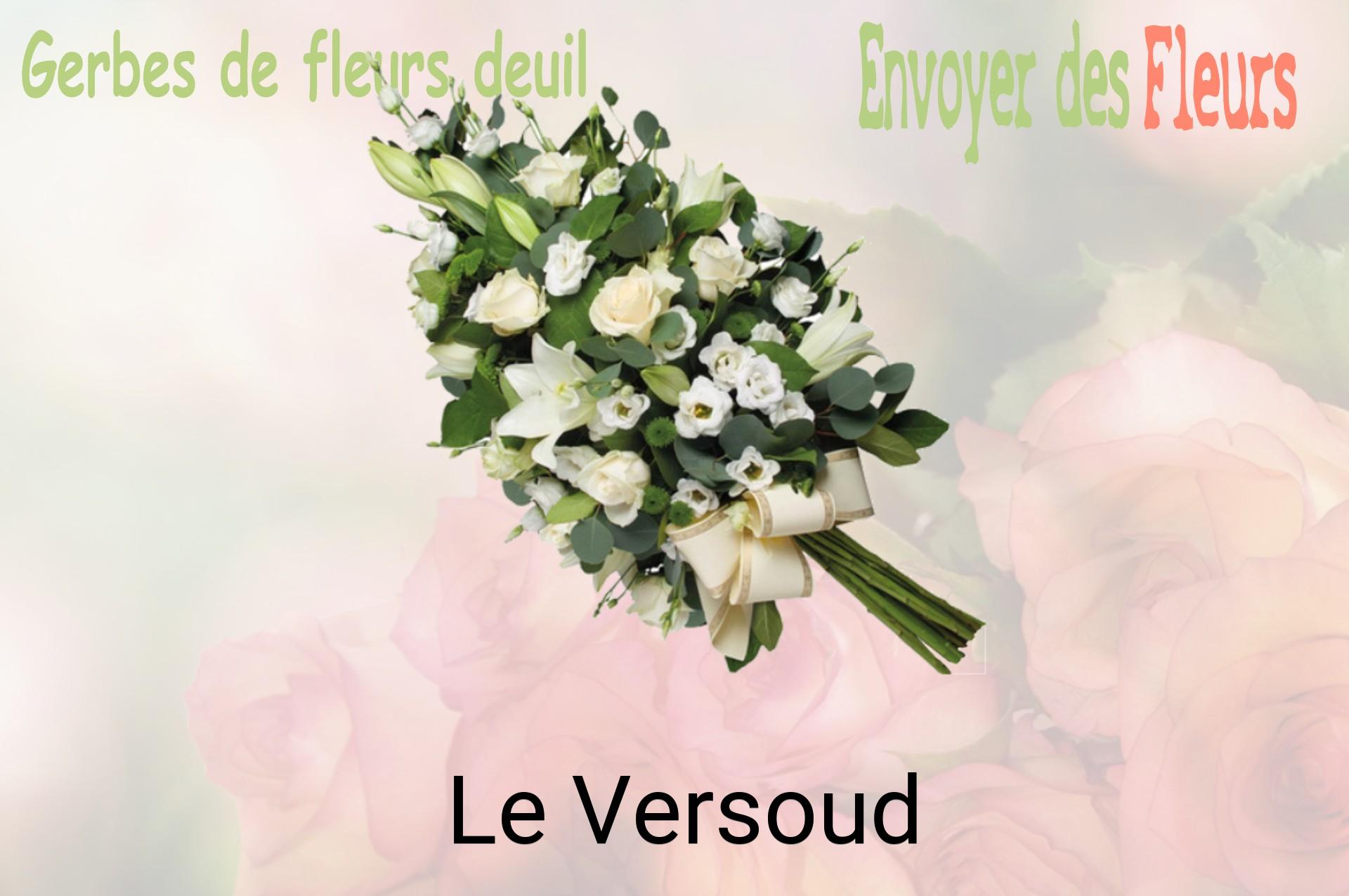 Gerbe de fleurs de deuil livrée à Le Versoud
